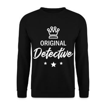 3 étoiles d’origine De Luxe Détective - Sweat-shirt Unisexe - noir - Devant - Alina (178cm) & Michal (187cm)