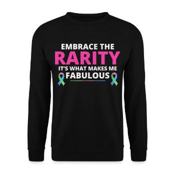 Sensibilisation aux maladies rares : une rareté fabuleuse - Sweat-shirt Unisexe - noir - Devant - Alina (178cm) & Michal (187cm)