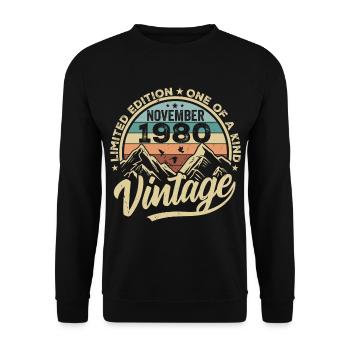 Legendary since November 1980 - Limited Edition 1980 - Unisex Sweatshirt - black - Front - Alina (178cm) & Michal (187cm)