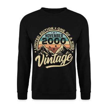 Legendary since November 2000 - Limited Edition 2000 - Unisex Sweatshirt - black - Front - Alina (178cm) & Michal (187cm)
