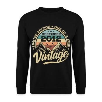 Original December 2012 - 13th Birthday Gift - Unisex Sweatshirt - black - Front - Alina (178cm) & Michal (187cm)