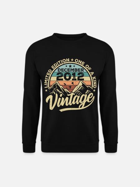 Original Dezember 2012 - 13. Geburtstag Geschenk - Unisex Pullover - Schwarz