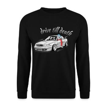 S4 B5 Limousine drive till death - Unisex Sweatshirt - black - Front - Alina (178cm) & Michal (187cm)