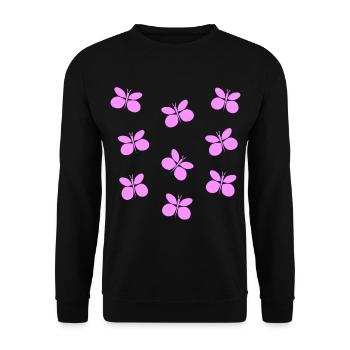 Butterflies - Unisex Sweatshirt - black - Front - Alina (178cm) & Michal (187cm)