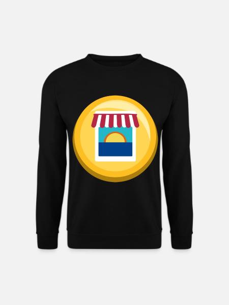 Sunset Market Sticker - Unisex Sweatshirt - black