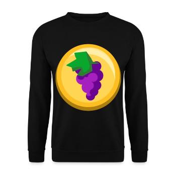 Weintrauben Sticker Frucht Obst Icon - Unisex Pullover - Schwarz - Vorne - Alina (178cm) & Michal (187cm)
