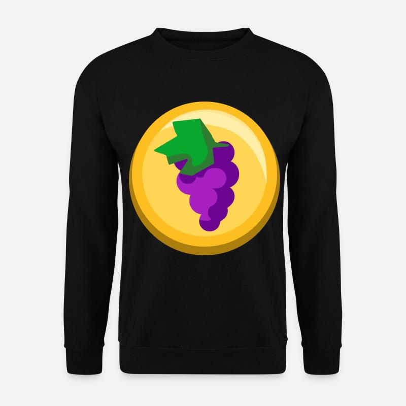 Weintrauben Sticker Frucht Obst Icon - Unisex Pullover - Schwarz