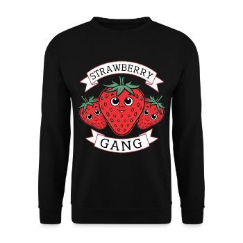 Strawberry Gang - Équipe de cueilleurs de fraises - Sweat-shirt Unisexe - noir - Devant - Alina (178cm) & Michal (187cm)