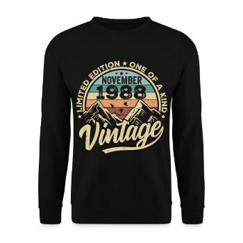 Legendary since November 1988 - Limited Edition 1988 - Unisex Sweatshirt - black - Front - Alina (178cm) & Michal (187cm)