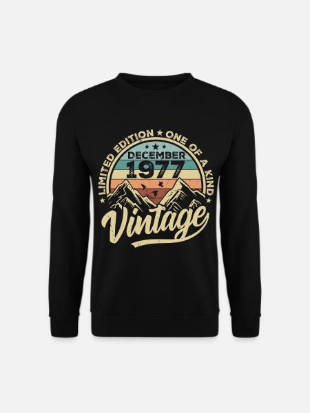Original Dezember 1977 - 48. Geburtstag Geschenk - Unisex Pullover - Schwarz