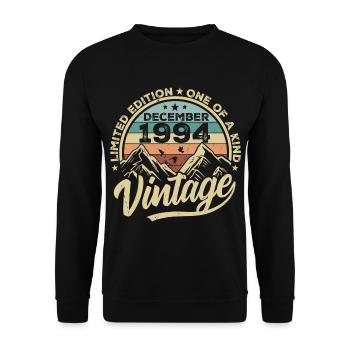 Original Décembre 1994 - Cadeau d’anniversaire du 31 - Sweat-shirt Unisexe - noir - Devant - Alina (178cm) & Michal (187cm)