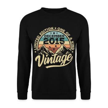 Original December 2015 - 10th Birthday Gift - Unisex Sweatshirt - black - Front - Alina (178cm) & Michal (187cm)