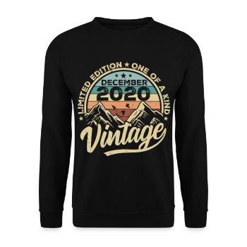 Original Décembre 2020 - Cadeau 5ème anniversaire - Sweat-shirt Unisexe - noir - Devant - Alina (178cm) & Michal (187cm)