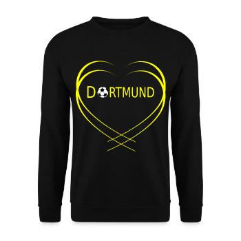 dortmund herz - Unisex Pullover - Schwarz - Vorne - Alina (178cm) & Michal (187cm)