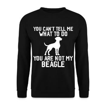 Funny Beagle Men Women Hound Beagle Dog Lovers - Sweat-shirt Unisexe - noir - Devant - Alina (178cm) & Michal (187cm)