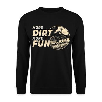 Vintage Gravel Riding More Dirt More Fun Adventure - Unisex Sweatshirt - black - Front - Alina (178cm) & Michal (187cm)
