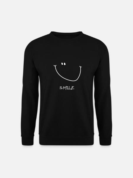 smile - minimalistisches design lächeln - Unisex Pullover - Schwarz