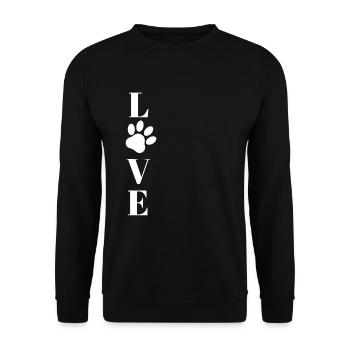 i love dogs - hundeliebe - ich liebe hunde - Unisex Pullover - Schwarz - Vorne - Alina (178cm) & Michal (187cm)
