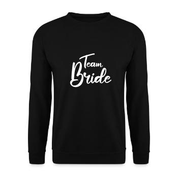 team bride 2021 - team brides - Unisex Sweatshirt - black - Front - Alina (178cm) & Michal (187cm)