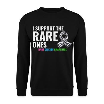 Soutien aux maladies rares : renforcer la sensibilisation - Sweat-shirt Unisexe - noir - Devant - Alina (178cm) & Michal (187cm)
