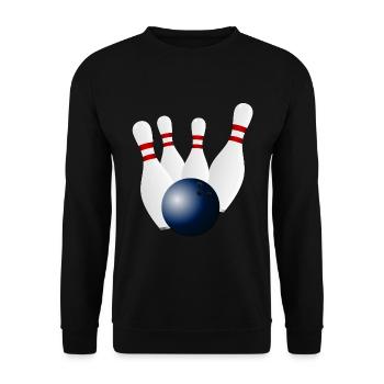Bowling - Unisex Pullover - Schwarz - Vorne - Alina (178cm) & Michal (187cm)