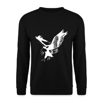 Oiseau - Sweat-shirt Unisexe - noir - Devant - Alina (178cm) & Michal (187cm)