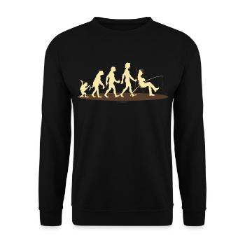 Angel Shirt Evolution Angler RAHMENLOS - Unisex Pullover - Schwarz - Vorne - Alina (178cm) & Michal (187cm)
