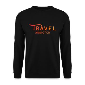Travel Addiction - Unisex Sweatshirt - black - Front - Alina (178cm) & Michal (187cm)