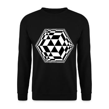 cube - Unisex Sweatshirt - black - Front - Alina (178cm) & Michal (187cm)