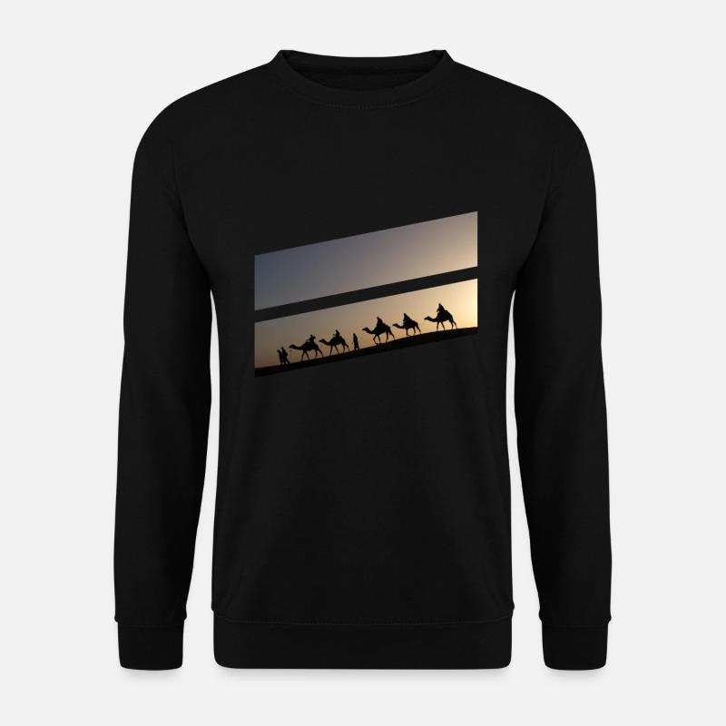 Sahara Kamele - Unisex Pullover - Schwarz
