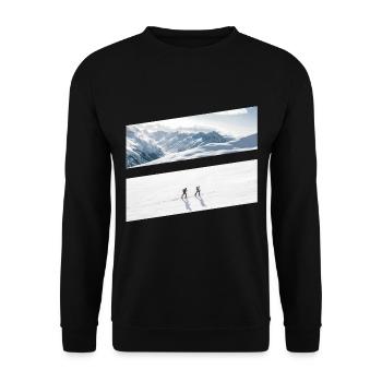Skitour - Unisex Pullover - Schwarz - Vorne - Alina (178cm) & Michal (187cm)
