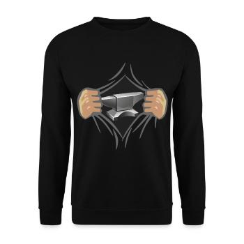AufRiss (Amboss Edition) - Sweat-shirt Unisexe - noir - Devant - Alina (178cm) & Michal (187cm)