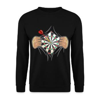 AufRiss (Dart-Edition) - Unisex Sweatshirt - black - Front - Alina (178cm) & Michal (187cm)