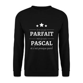 Je ne suis pas parfait mais je suis Pascal cadeau - Sweat-shirt Unisexe - noir - Devant - Alina (178cm) & Michal (187cm)