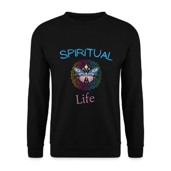 spiritual life - Unisex Sweatshirt - black - Front - Alina (178cm) & Michal (187cm)