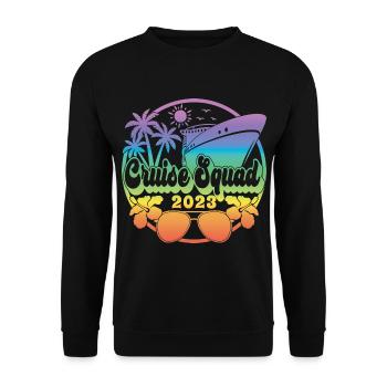 Cruise Squad 2023 Cruising Family Friends Vacation - Unisex Sweatshirt - black - Front - Alina (178cm) & Michal (187cm)