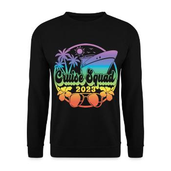 Cruise Squad 2023 Cruising Family Friends Vacation - Unisex Sweatshirt - black - Front - Alina (178cm) & Michal (187cm)