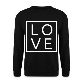 Cool Awesome Love Square Gift Men Women & Kids - Unisex Sweatshirt - black - Front - Alina (178cm) & Michal (187cm)