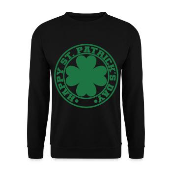 Cadeau de la Saint-Patrick Trèfle Hommes, Femmes, Enfants - Sweat-shirt Unisexe - noir - Devant - Alina (178cm) & Michal (187cm)