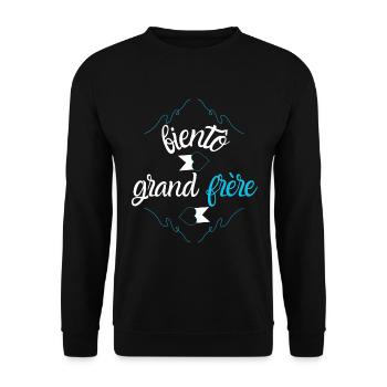 Bientot Grand frère - Sweat-shirt Unisexe - noir - Devant - Alina (178cm) & Michal (187cm)