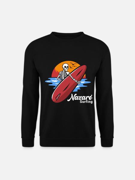Nazare Surfing Portugal - Unisex Pullover - Schwarz