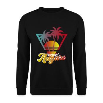 Nazare Surf Paradise Portugal - Sweat-shirt Unisexe - noir - Devant - Alina (178cm) & Michal (187cm)