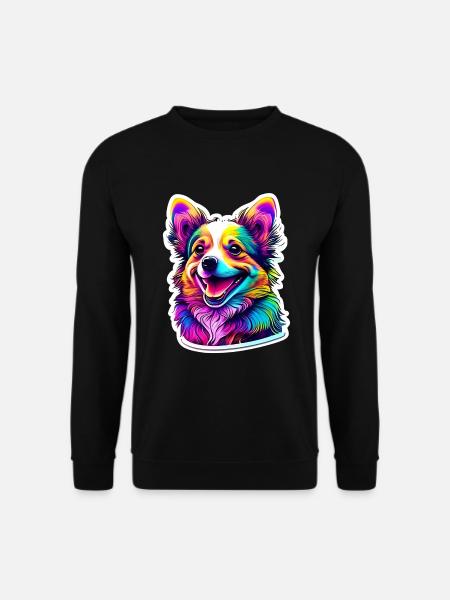 Happy Dog Psychedelic - Unisex Sweatshirt - black