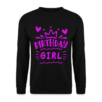 Anniversaire Fille Idée cadeau Fille Anniversaire - Sweat-shirt Unisexe - noir - Devant - Alina (178cm) & Michal (187cm)