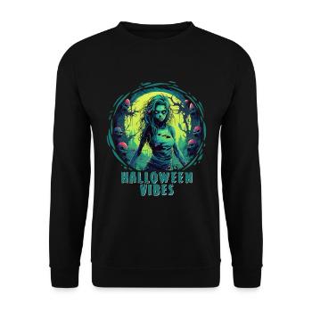 Halloween Horreur effrayante Zombie - Sweat-shirt Unisexe - noir - Devant - Alina (178cm) & Michal (187cm)
