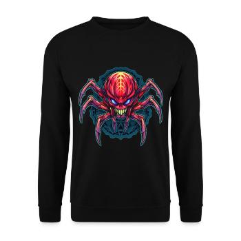 Arachnides de conception d’araignée abstraite colorée - Sweat-shirt Unisexe - noir - Devant - Alina (178cm) & Michal (187cm)