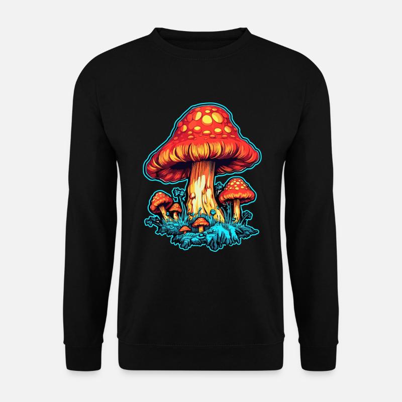 Toadstool Mushroom Mushroom Picker - Unisex Sweatshirt - black