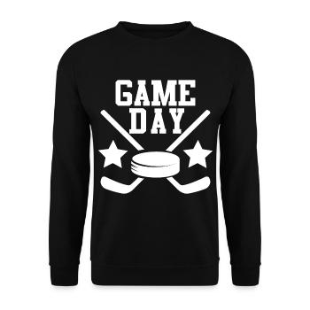 Ice Hockey Game Day - Unisex Sweatshirt - black - Front - Alina (178cm) & Michal (187cm)