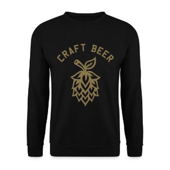 Craft Beer Hops Beer Brewer - Unisex Sweatshirt - black - Front - Alina (178cm) & Michal (187cm)