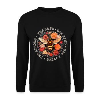 Bee Art Beekeeper Bee Whisperer Saying Sayings - Unisex Sweatshirt - black - Front - Alina (178cm) & Michal (187cm)